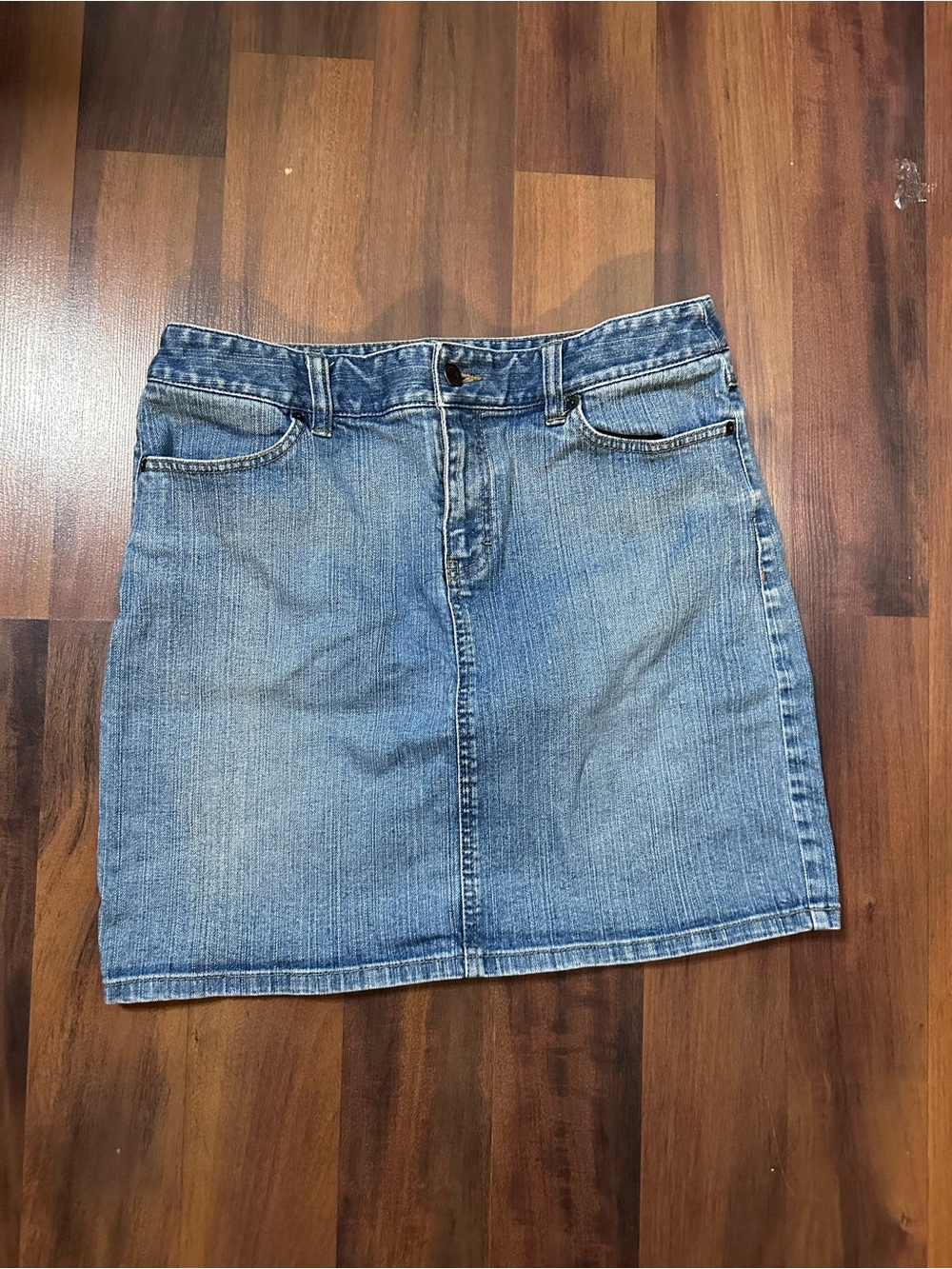 Ann Taylor Light Blue Denim Mini Skirt